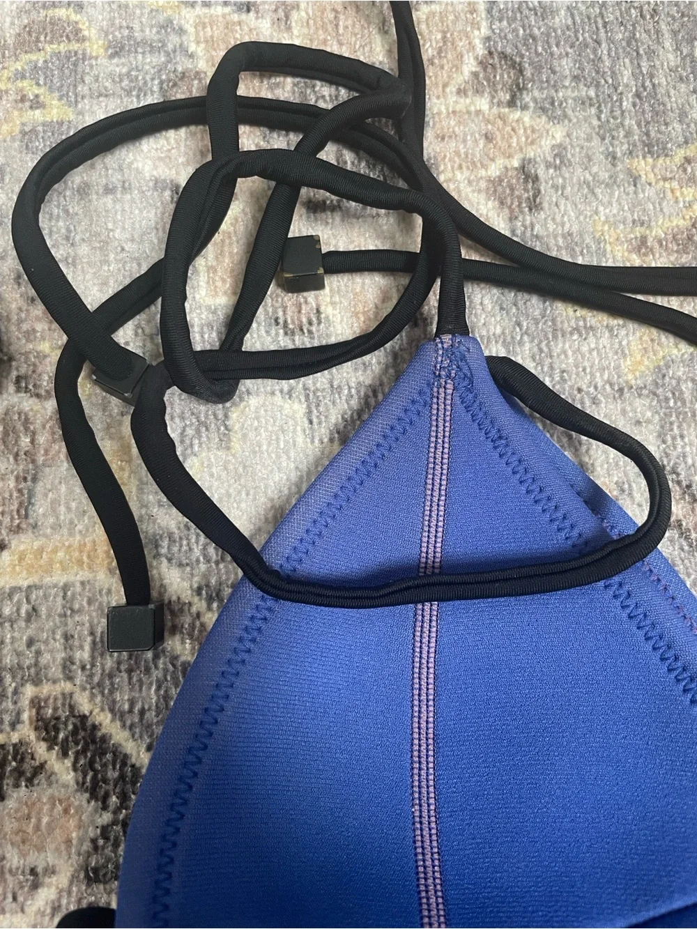 triangl swimwear Electric Blue Neoprene Triangle Bikini Set